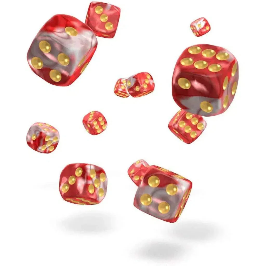 Red Sky D6 Dice Set (36 Dice, 12mm, Red & White) - Oakie Doakie Dice - Image 2