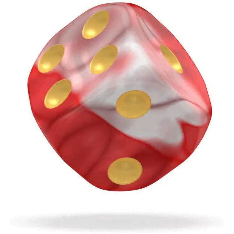 Red Sky D6 Dice Set (36 Dice, 12mm, Red & White) - Oakie Doakie Dice - Image 4