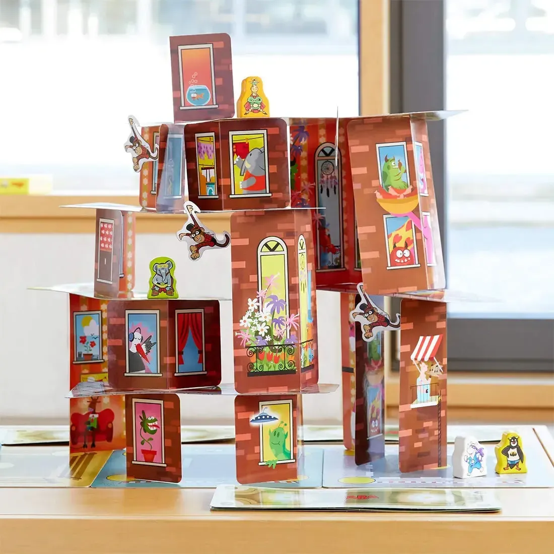 Rhino Hero: Super Battle - Dexterity Superheroes Board Game for Adults, Family, and Children (2-4 Players, Ages 5+) - HABA - Image 4