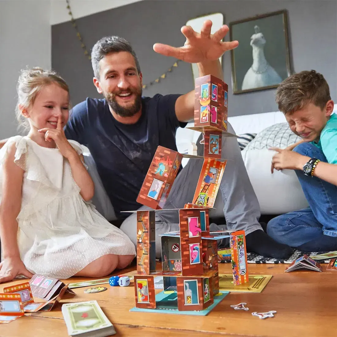Rhino Hero: Super Battle - Dexterity Superheroes Board Game for Adults, Family, and Children (2-4 Players, Ages 5+) - HABA - Image 9