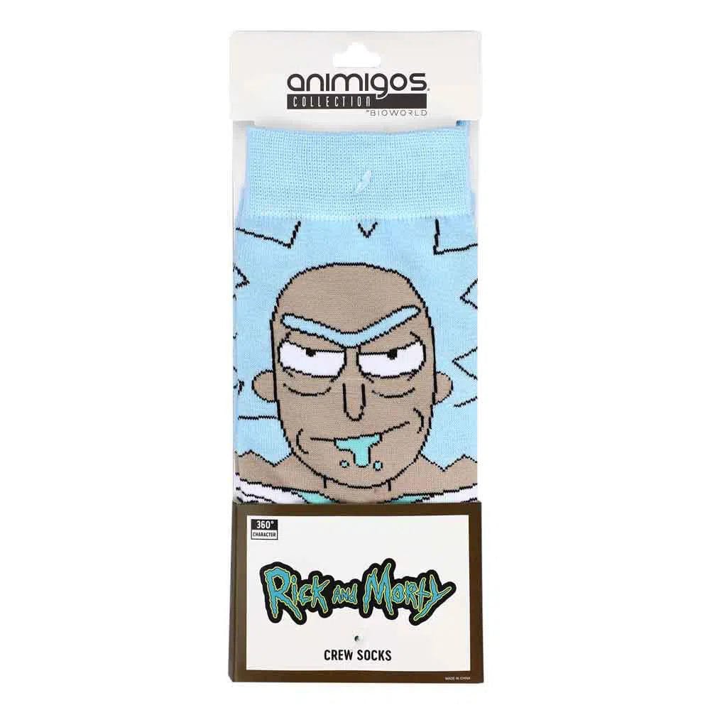 Rick and Morty - Rick Sanchez Character Crew Socks - Bioworld - Animigos Series - Image 3