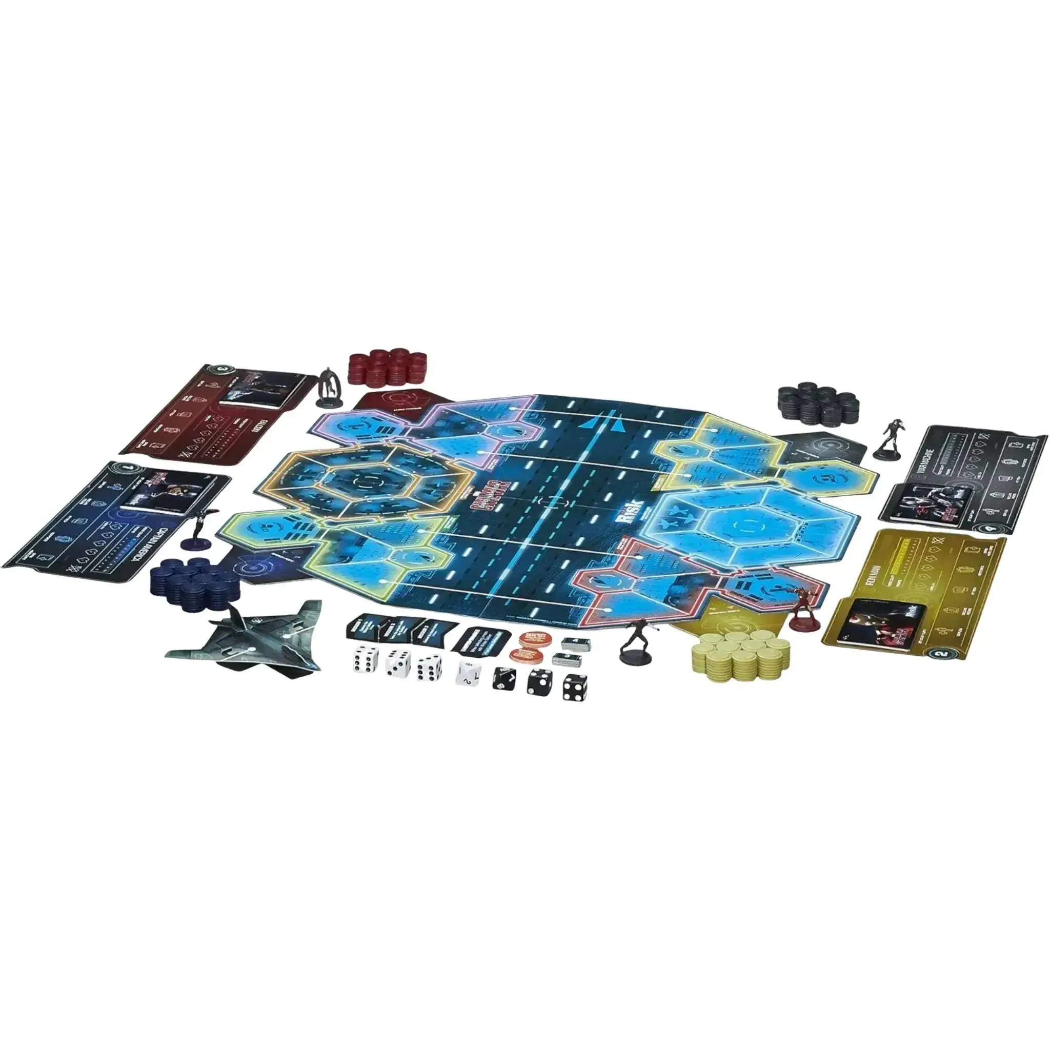 Risk: Civil War: Captain America - Area Control War Board Game for Family, Adults, and Children (2-4 Players, Ages 10+) - Hasbro - Image 2
