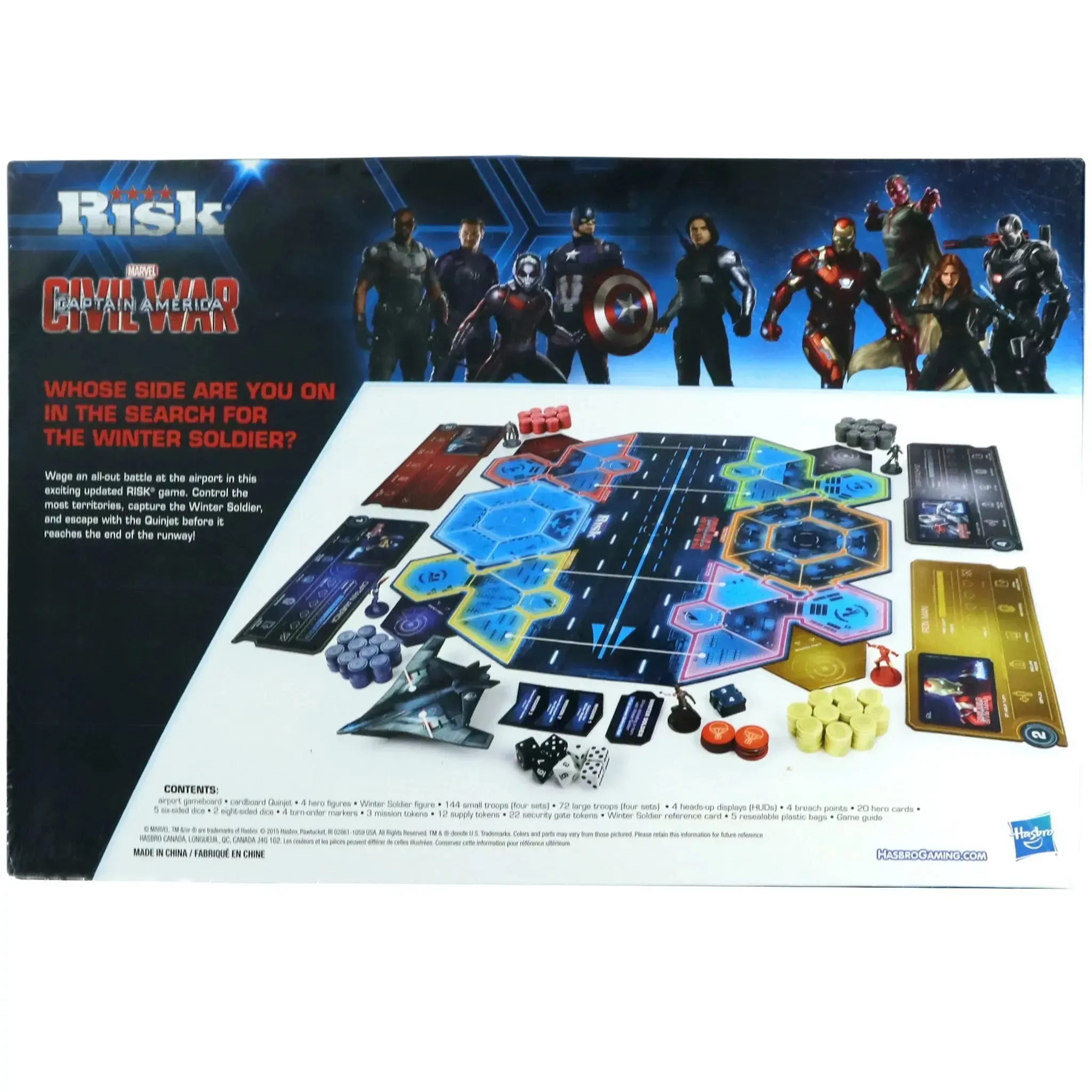 Risk: Civil War: Captain America - Area Control War Board Game for Family, Adults, and Children (2-4 Players, Ages 10+) - Hasbro - Image 3