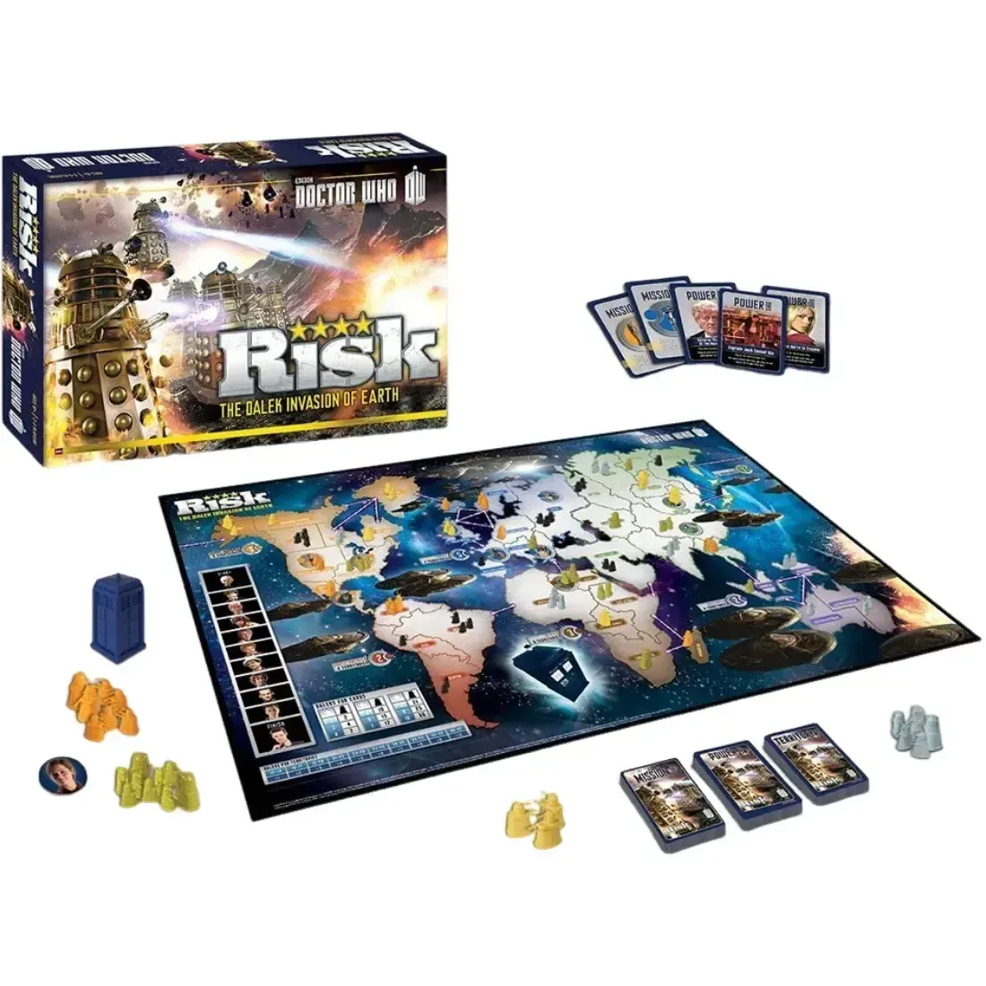 Risk: The Dalek Invasion of Earth [Doctor Who] - Area Control War Board Game for Family and Adults (2-5 Players, Ages 10+) - USAopoly - Image 2