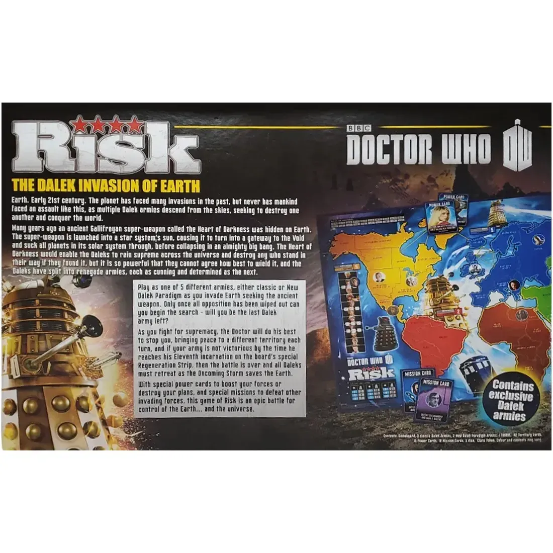 Risk: The Dalek Invasion of Earth [Doctor Who] - Area Control War Board Game for Family and Adults (2-5 Players, Ages 10+) - USAopoly - Image 3