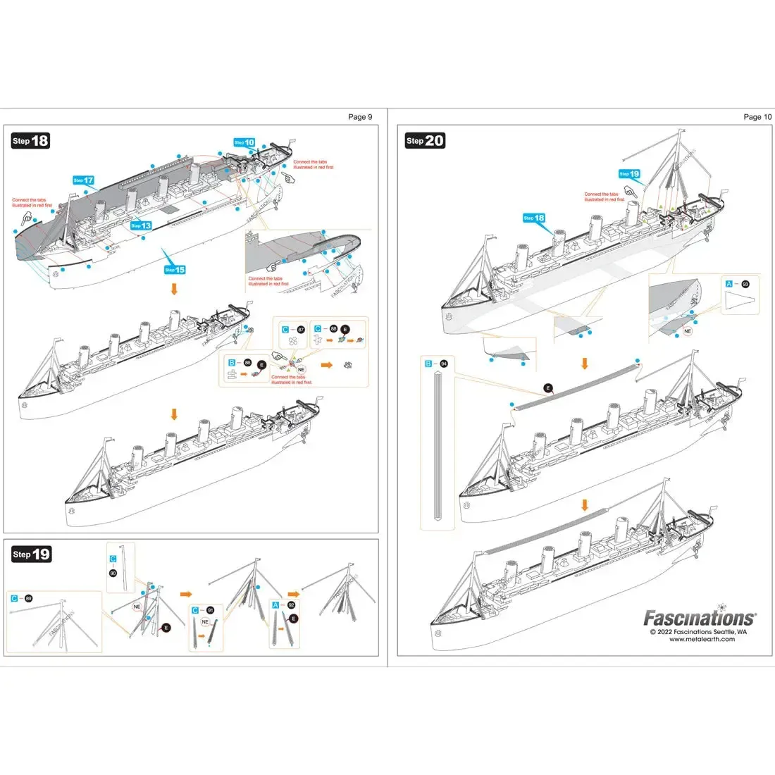 RMS Titanic Ship Figure Model Kit (1:928 Scale, Steel, Moderate Difficulty) - Fascinations - Metal Earth Premium Series - Image 11