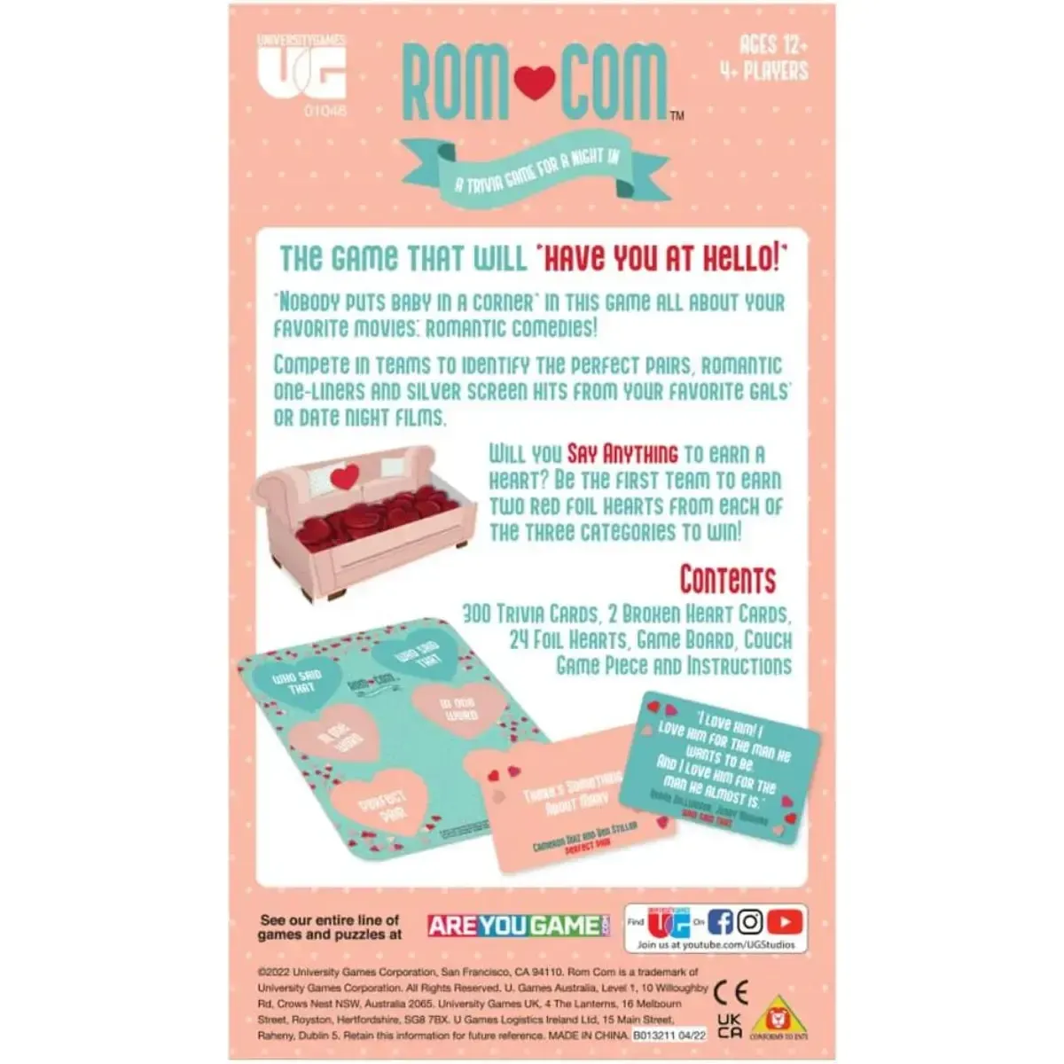 Rom Com: A Trivia Game for a night in - Trivia Romance Board Game for Family, and Adults (4+ Players, Ages 12+) - University Games - Image 3