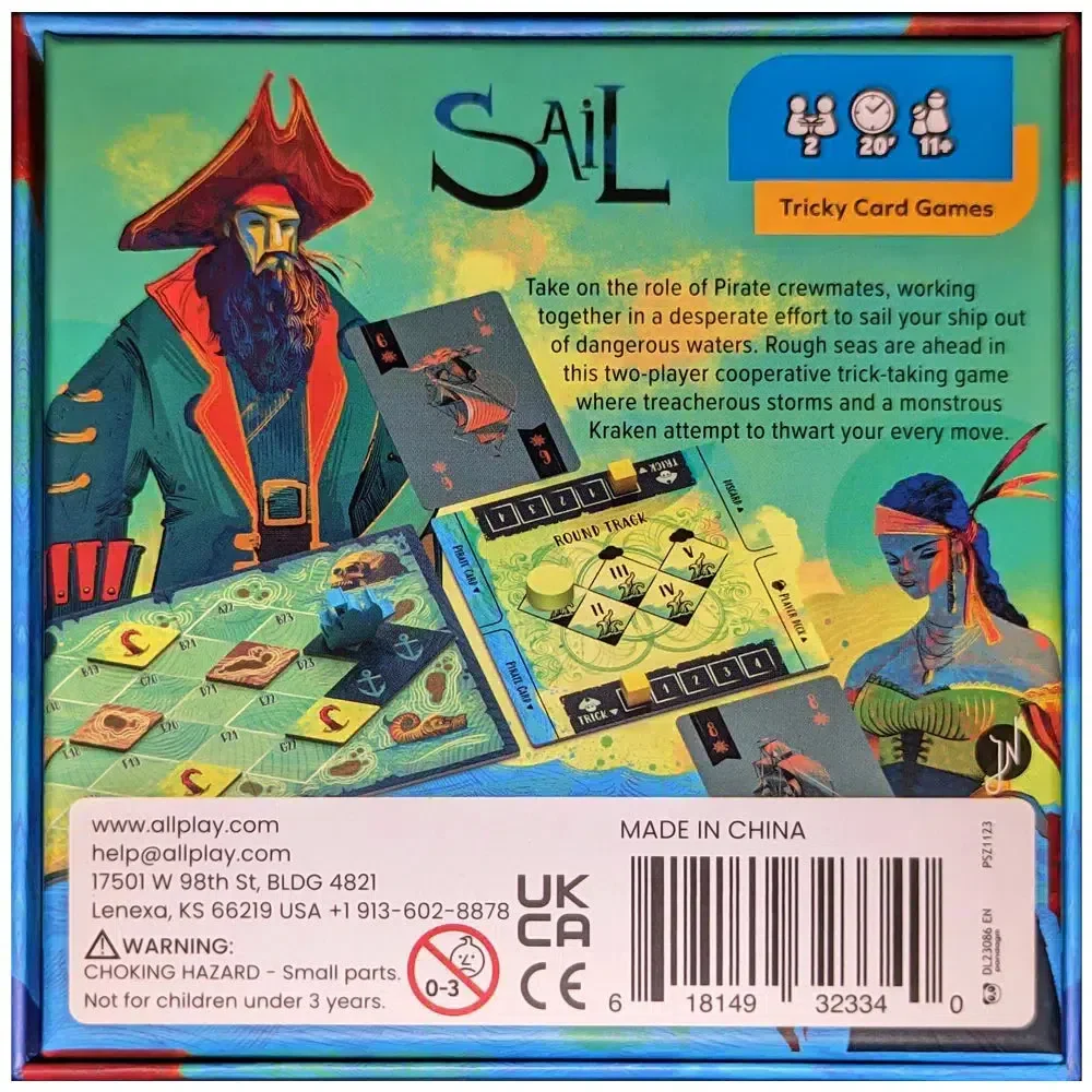 Sail - Cooperative Pirates Board Game for Family, Adults, and Children (2 Players, Ages 11+) - Allplay - Image 3