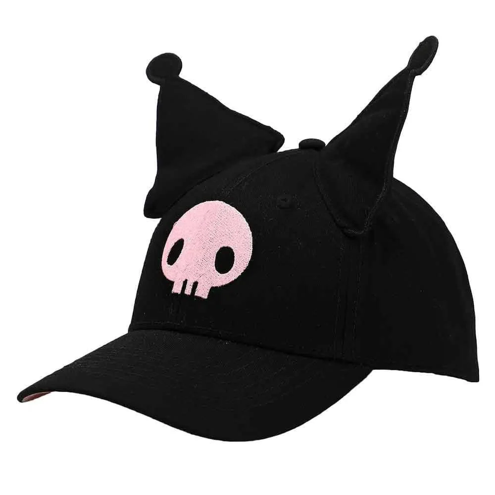 Sanrio [Hello Kitty] - Kuromi 3D Cosplay Embroidered Hat (Black) - Bioworld - Image 3