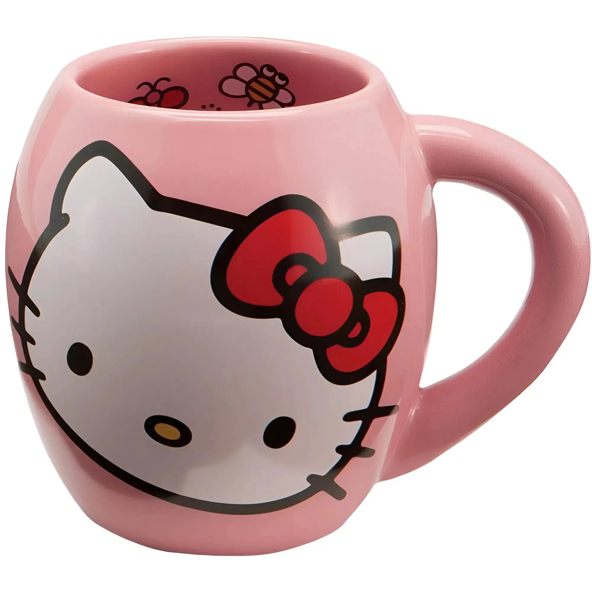 Sanrio [Hello Kitty] - Pink Oval Mug (Ceramic, 18 oz.) - Bioworld - Image 3