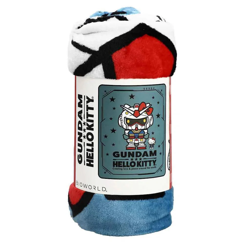 Sanrio [Hello Kitty] x Gundam - Fleece Throw Blanket (45"x60") - Bioworld - Image 2