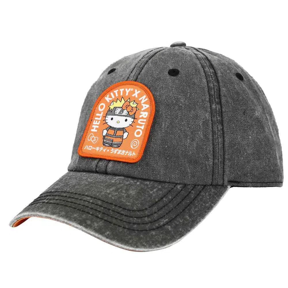 Sanrio [Hello Kitty] x Naruto - Patch Hat (Pigment Dye, Embroidered) - Bioworld - Image 3