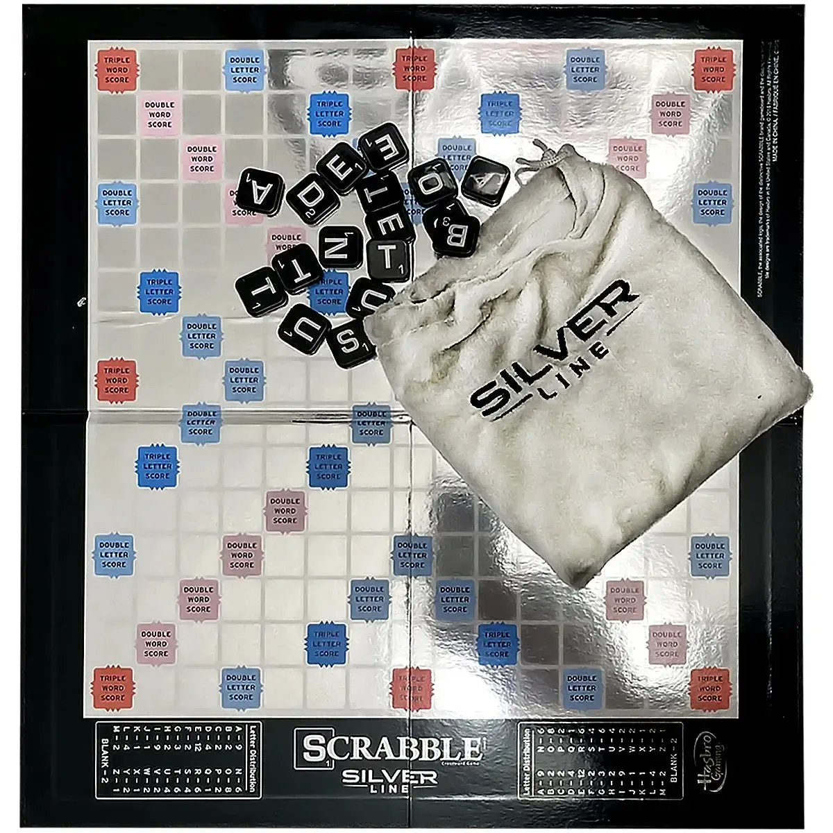 Scrabble: Silver Line EditionFinger - Competitive Word Board Game for Family, Adults, and Children (2-4 Players, Ages 8+) - Hasbro Gaming - (2016) - Image 4
