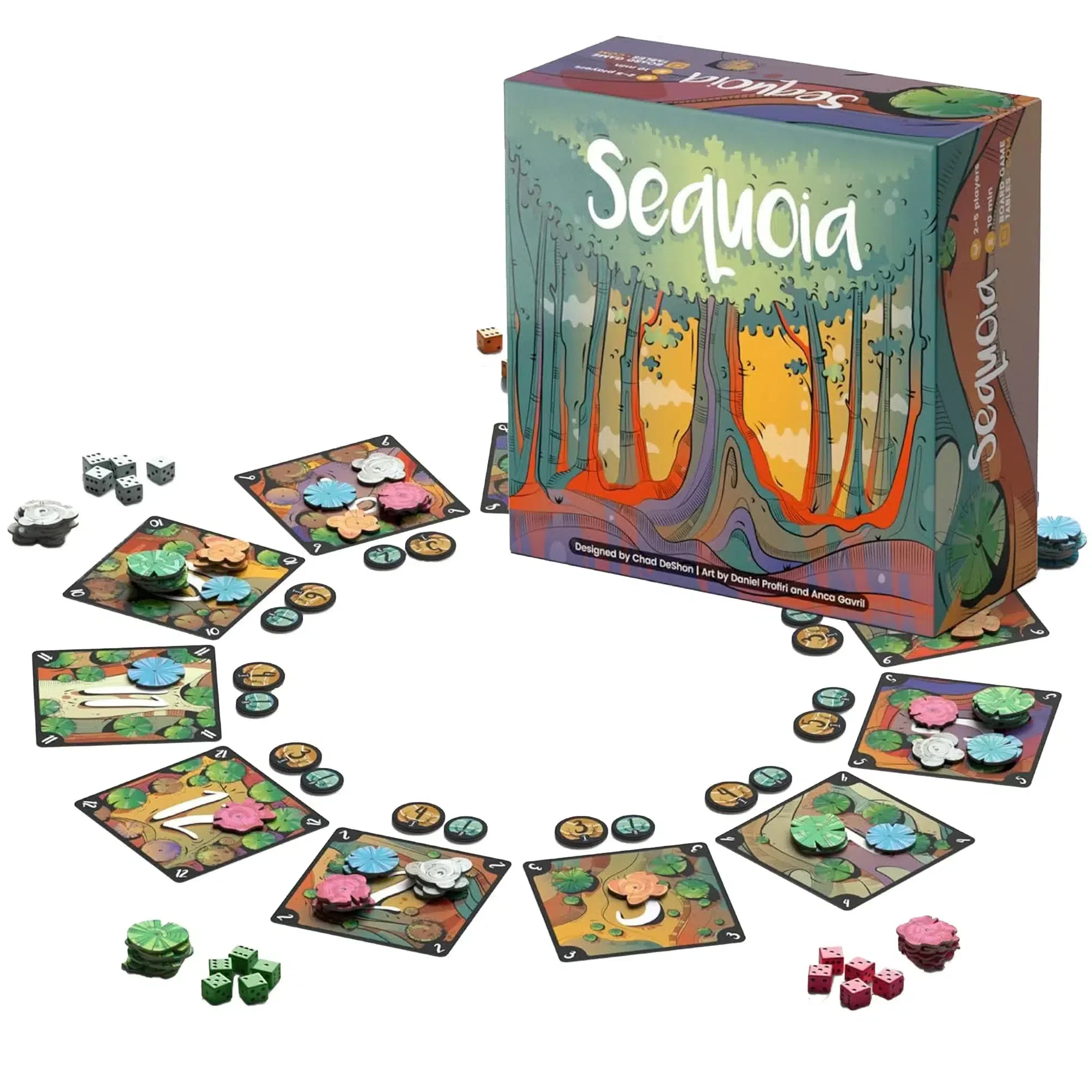 Sequoia - Dice-Based Nature Board Game for Family, Adults, and Children (2-5 Players, Ages 8+) - Allplay - Image 2