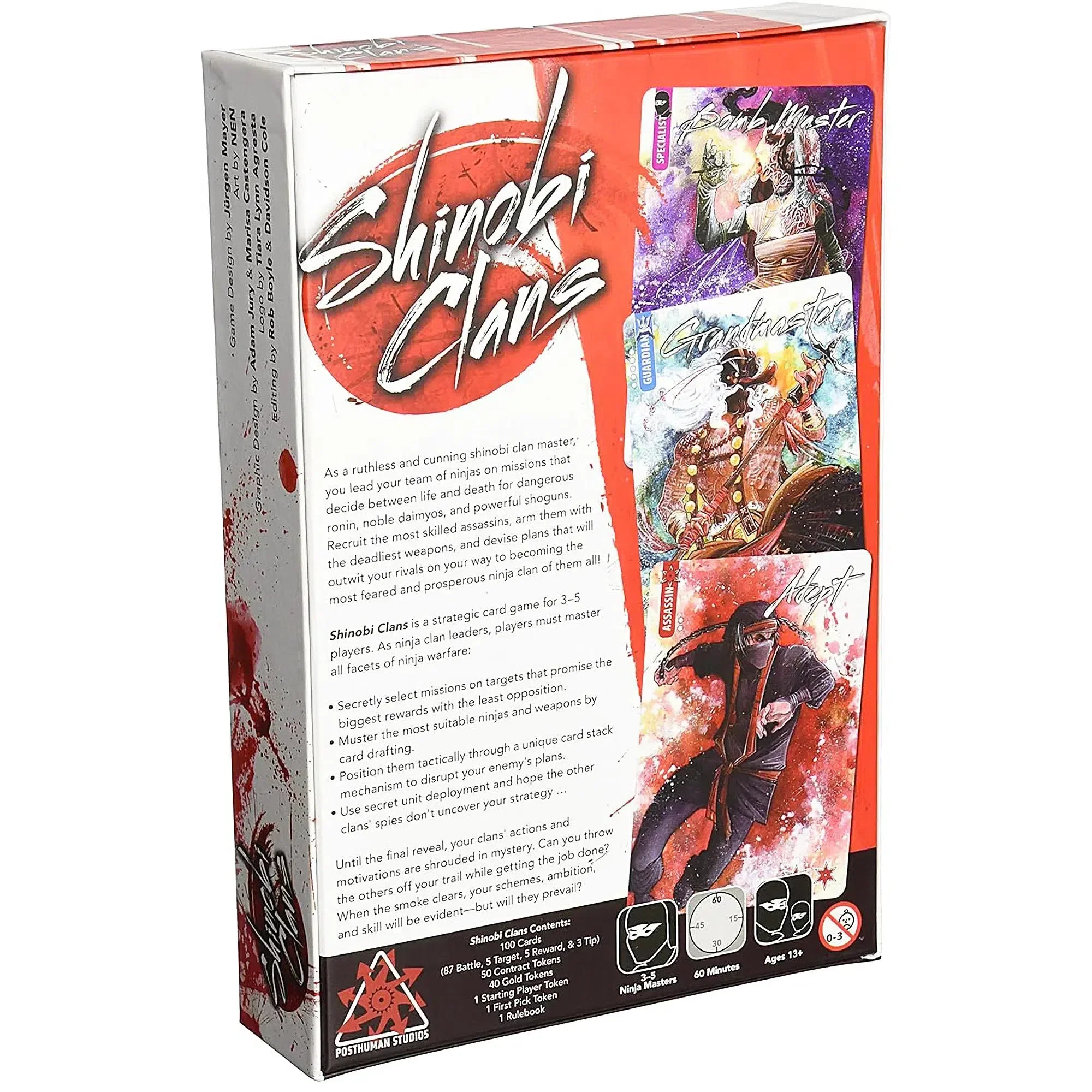 Shinobi Clans - Strategy War Card Game for Family, and Adults (3-5 Players, Ages 13+) - Posthuman Studios - Image 3