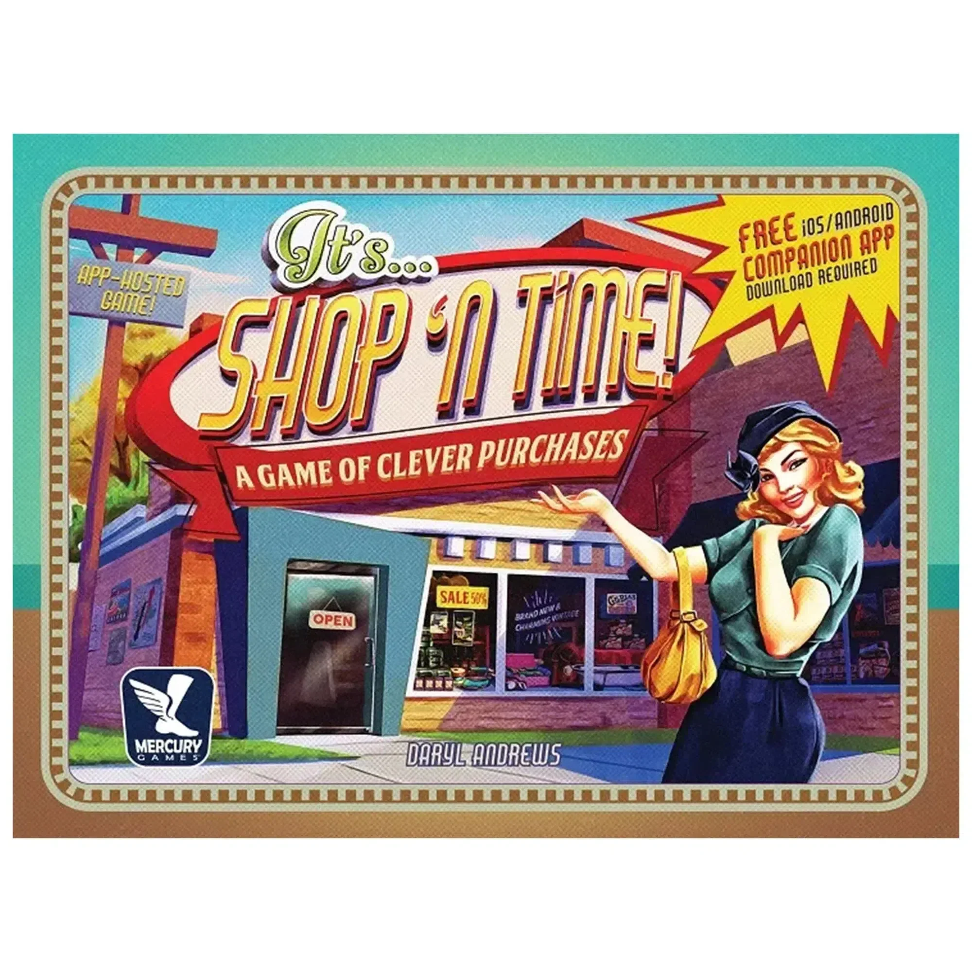 Shop 'N Time! - Competitive Economic Card Game for Family, Adults, and Children (2-8 Players, Ages 13+) - Mercury Games