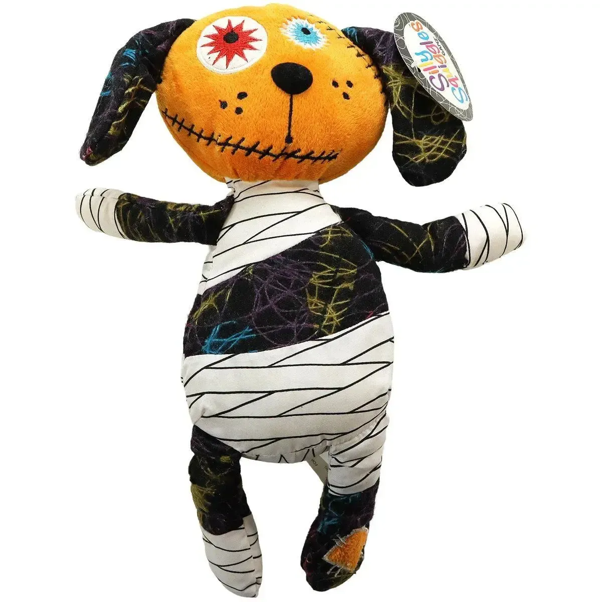 Silly Squiggles - Crazy Stitched Orange Dog Plush (12") - Ganz - Image 3