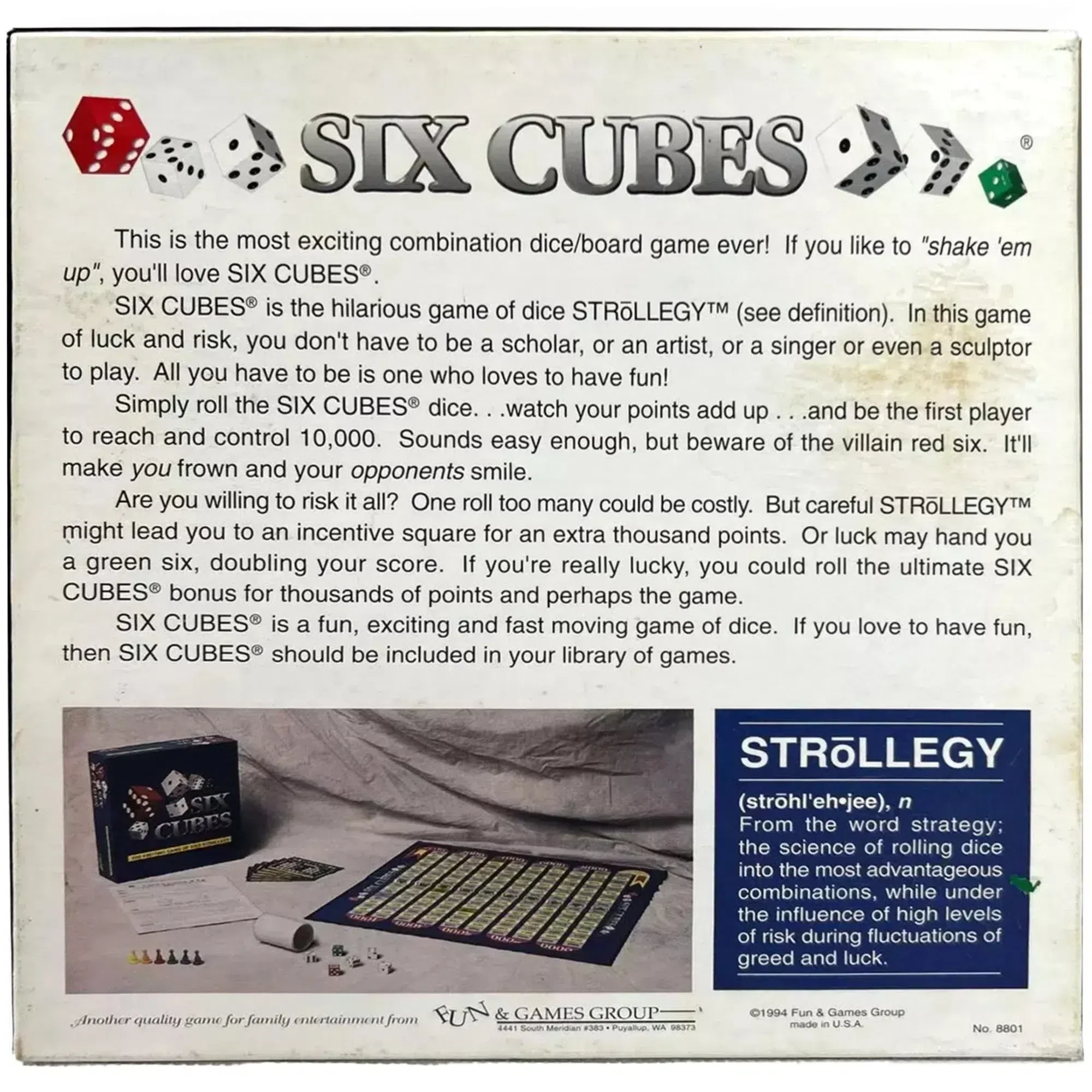 Six Cubes: The Exciting Game of Dice Strollegy - Dice-Based Luck Board Game for Family, Adults, and Children (2-6 Players, Ages 10+) - Fun & Games Group - Image 3