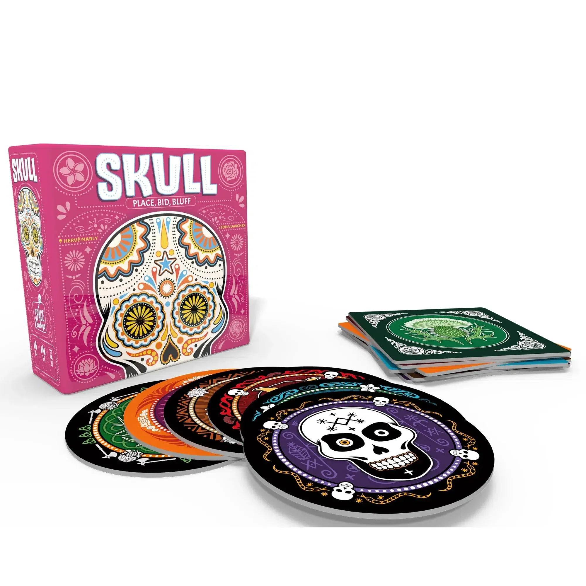 Skull - Bluffing Abstract Board Game for Family & Adults (3-6 Players, Ages 10+) - Space Cowboys - Image 2