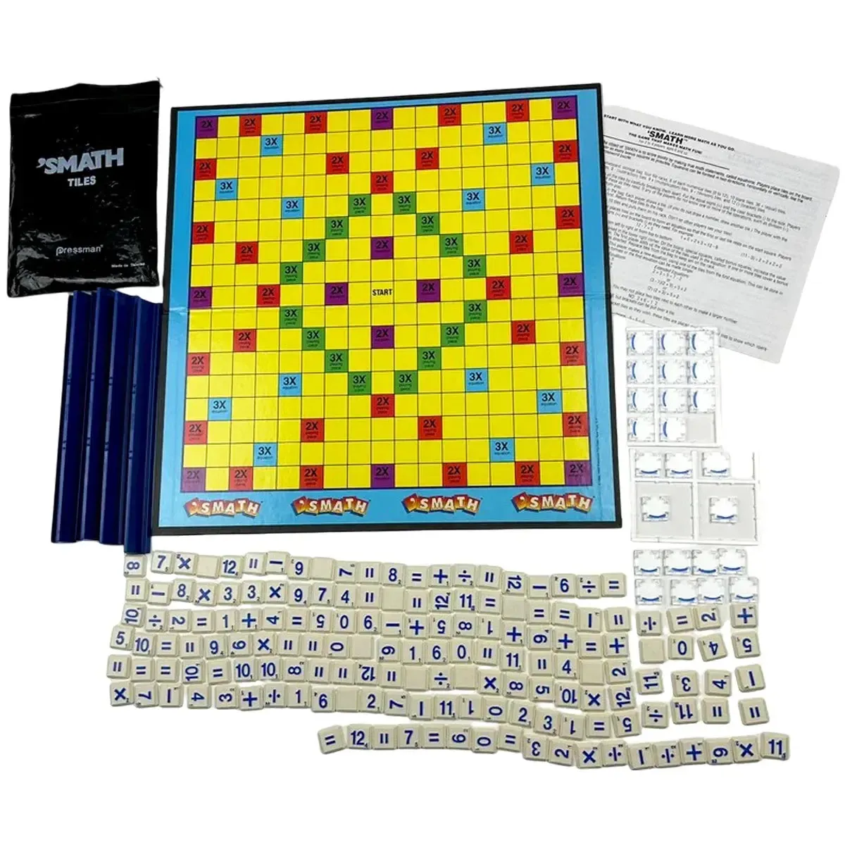 Smath: The Game That Makes Math Fun! - Tile Placement Math Board Game for Family, Adults, and Children (2-4 Players, Ages 6+) - Pressman Toy Corporation (1992) - Image 4