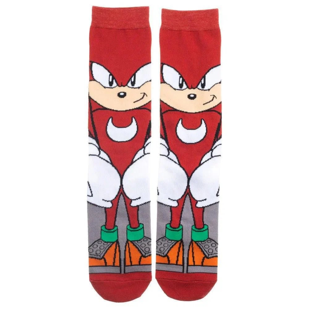 Sonic the Hedgehog - Knuckles Character Crew Socks - Bioworld - Animigos Series - Image 2