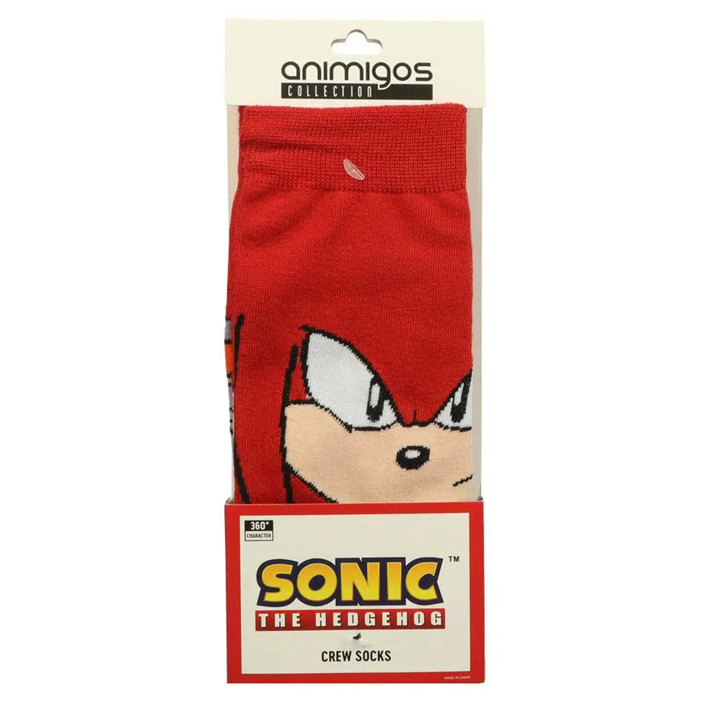 Sonic the Hedgehog - Knuckles Character Crew Socks - Bioworld - Animigos Series - Image 4