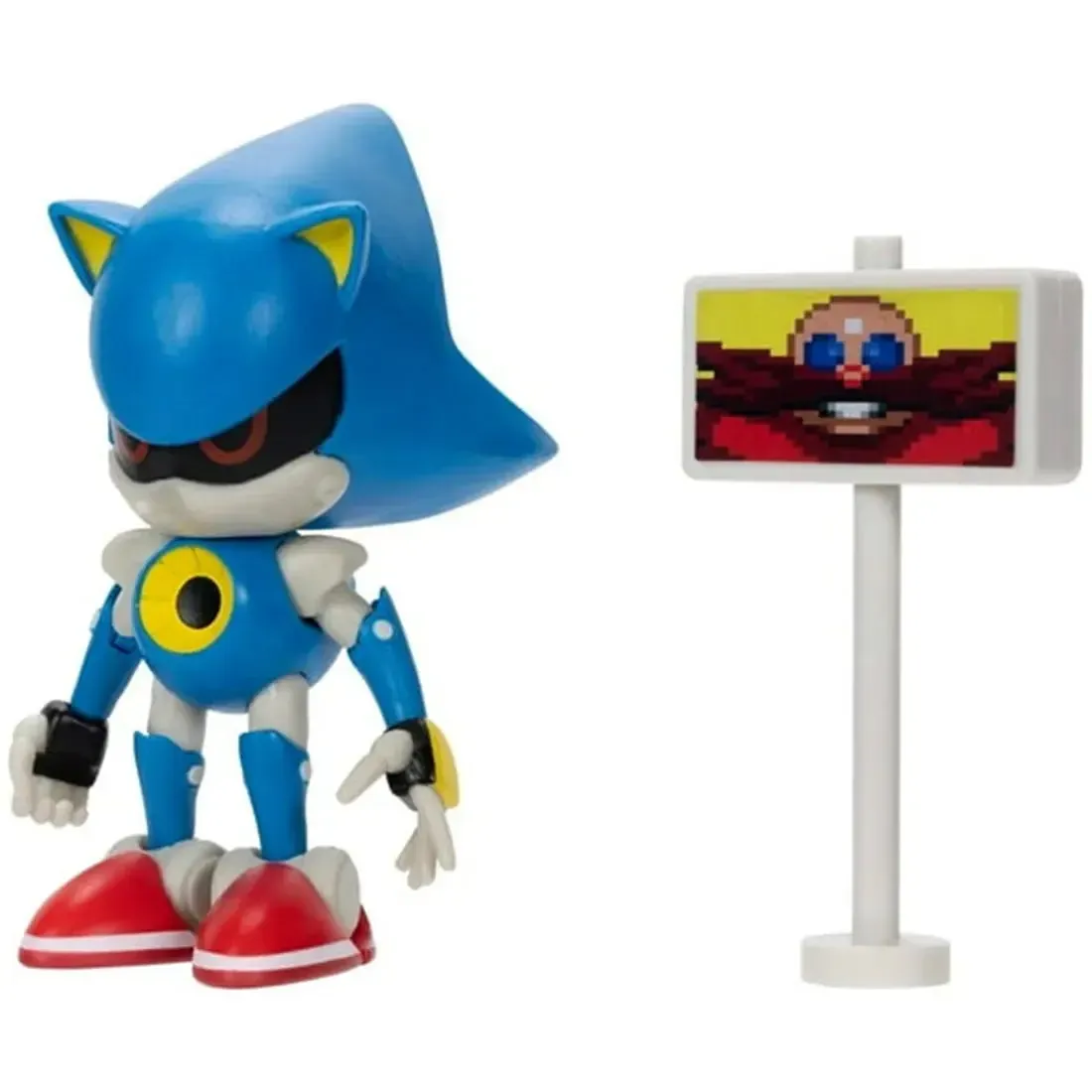 Sonic The Hedgehog - Metal Sonic with Goal Post Sign Action Figure (4") - Jakks Pacific - Image 4
