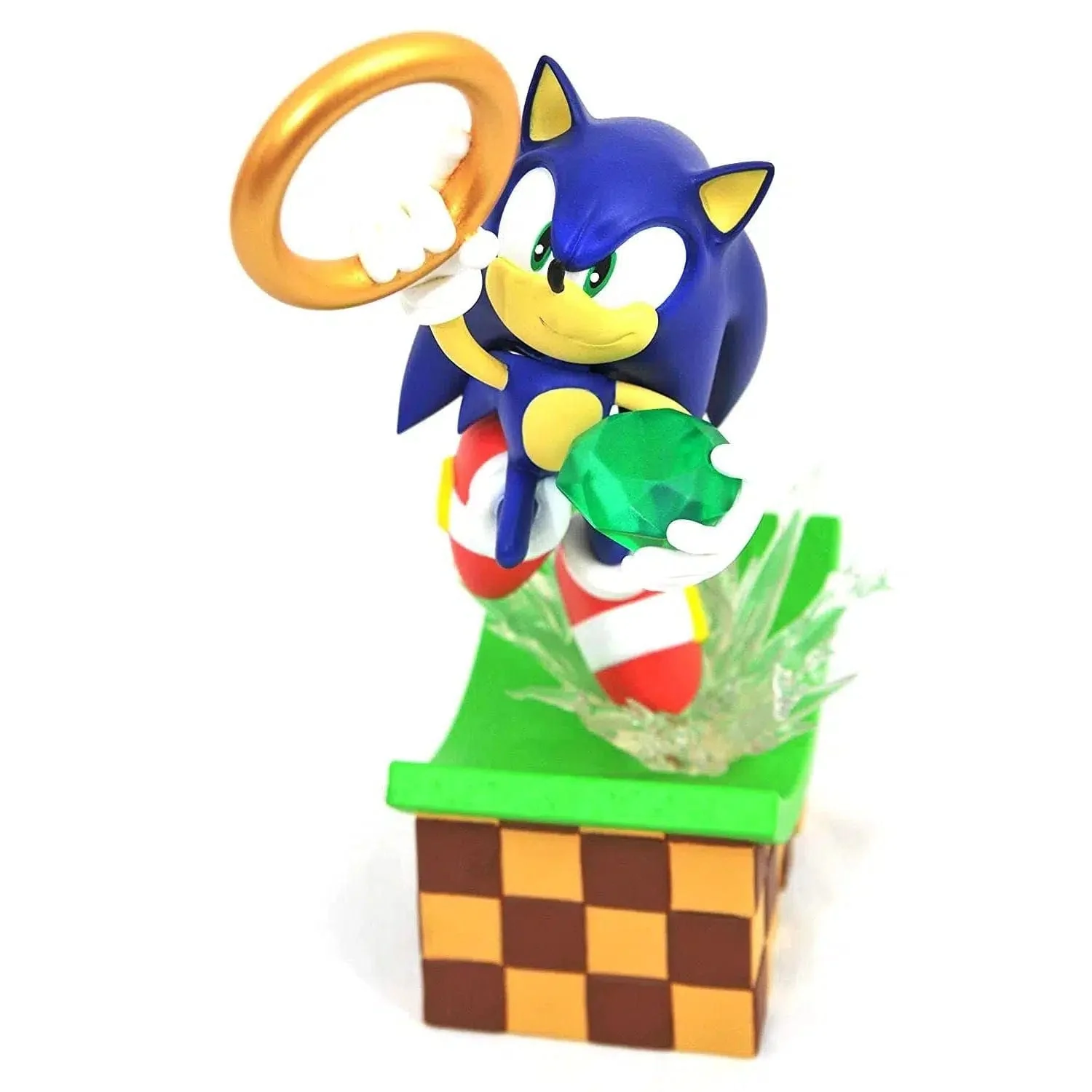 Sonic the Hedgehog - Sonic with Gold Ring Figure - Diamond Select Toys - Gallery Diorama Series - Image 3