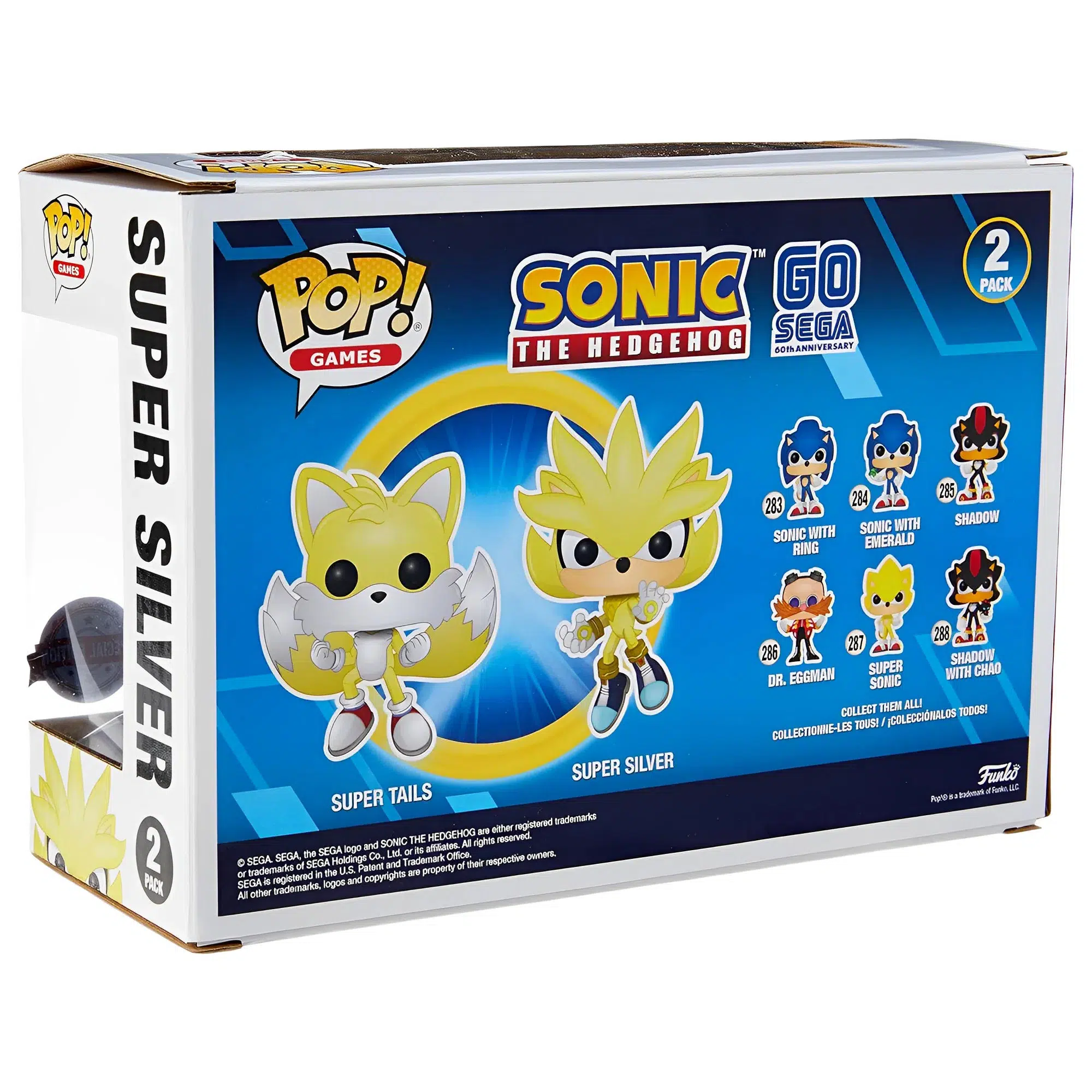 Sonic the Hedgehog - Super Tails & Super Silver 2-Pack Figures - Funko - Pop! Games Series - Image 4