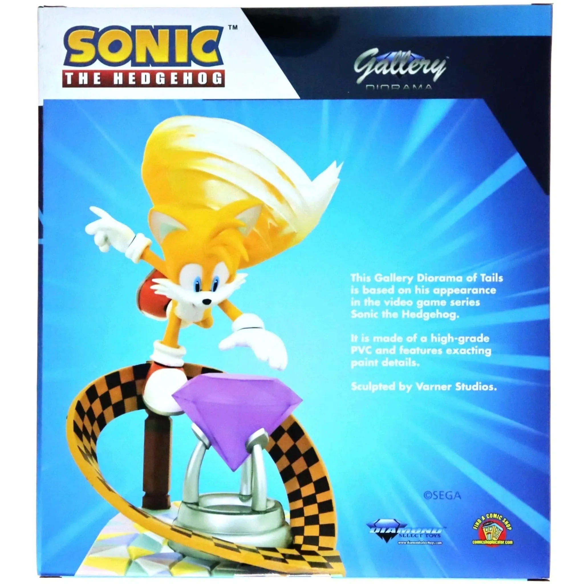 Sonic the Hedgehog - Tails Figure (9") - Diamond Select Toys - Gallery Diorama Series - Image 3