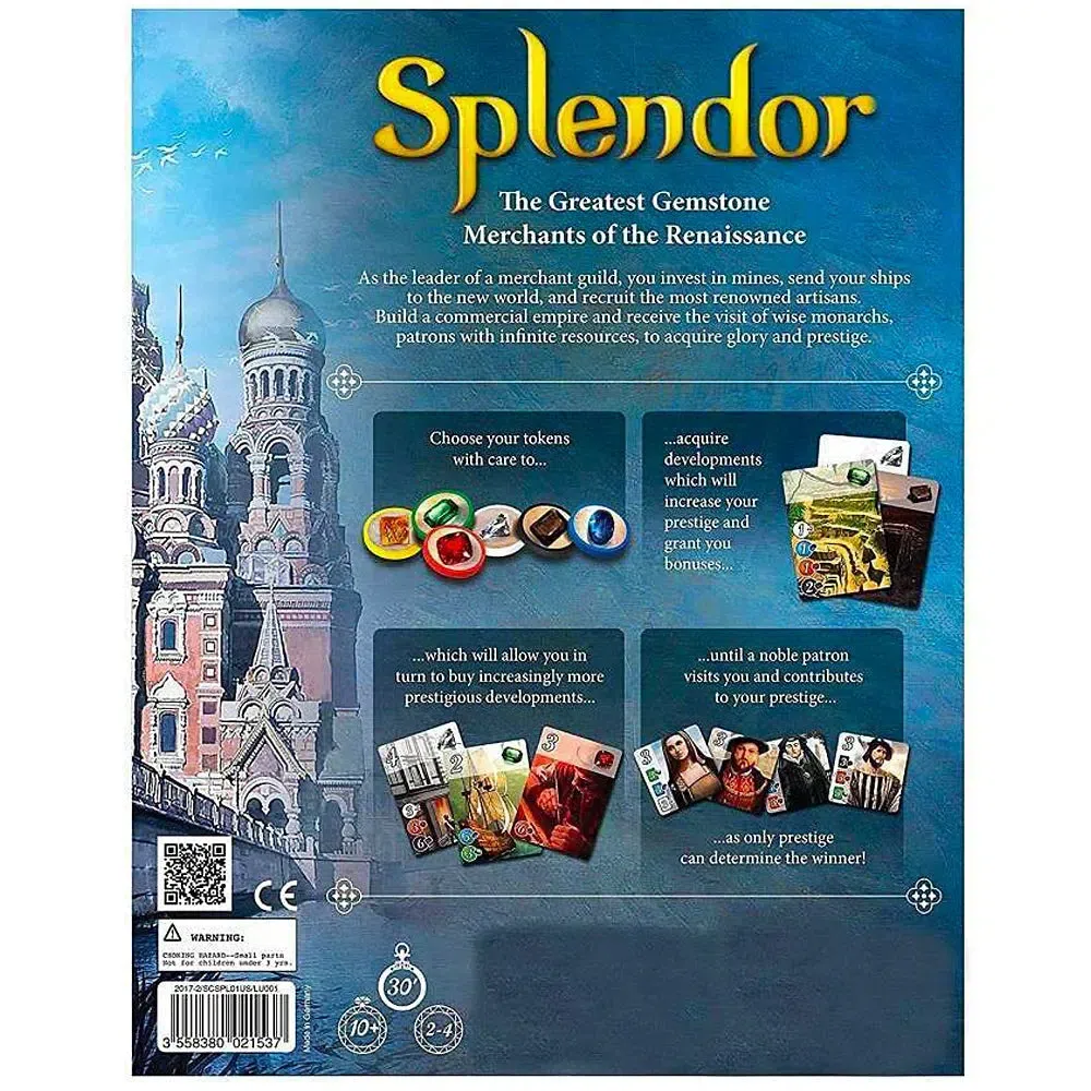 Splendor - Economic Renaissance Board Game for Family, and Adults (2-4 Players, Ages 10+) - Space Cowboys - Image 3