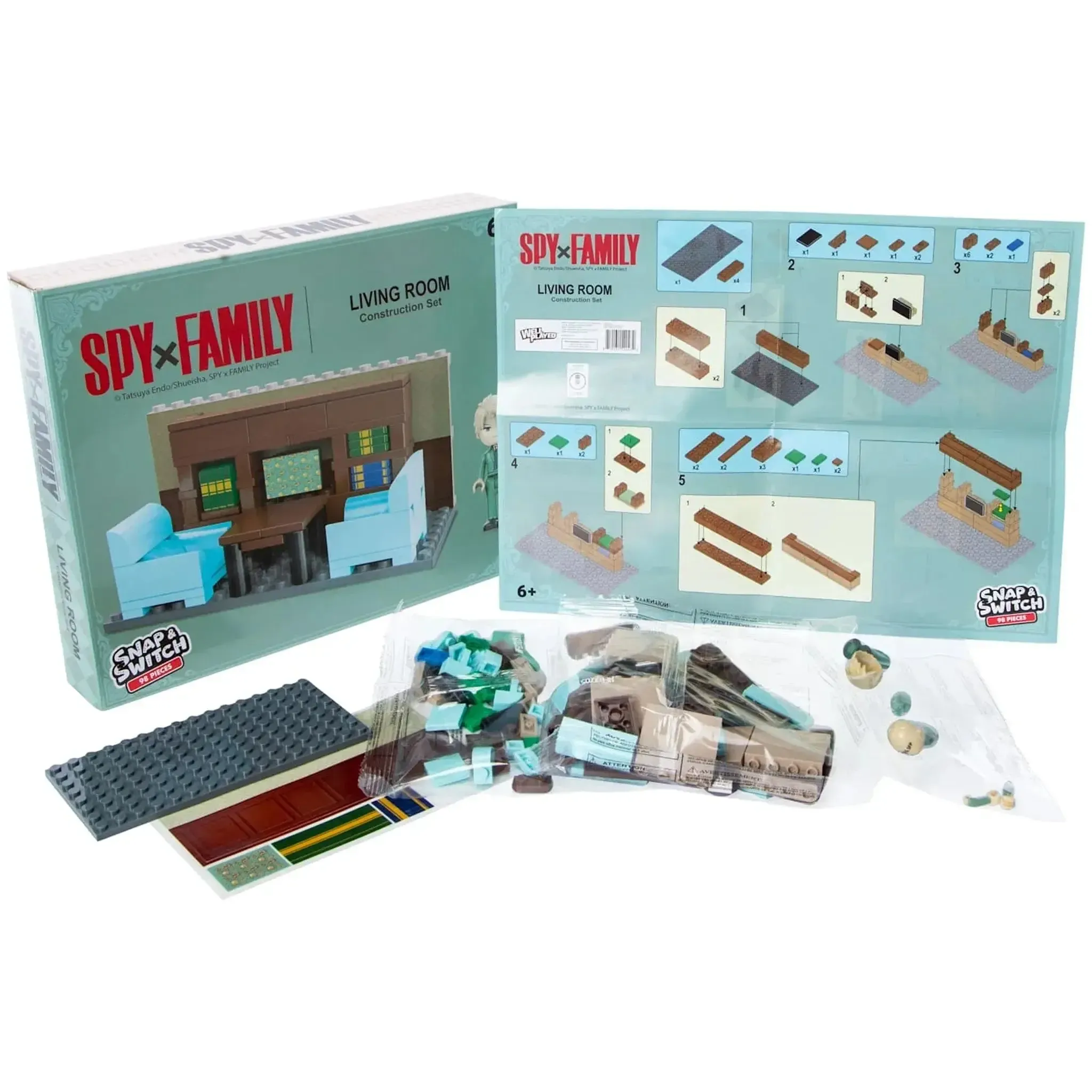 Spy x Family - Living Room Construction Set (98 Pieces) - Well Played - Snap & Switch Series - (2024) - Image 2