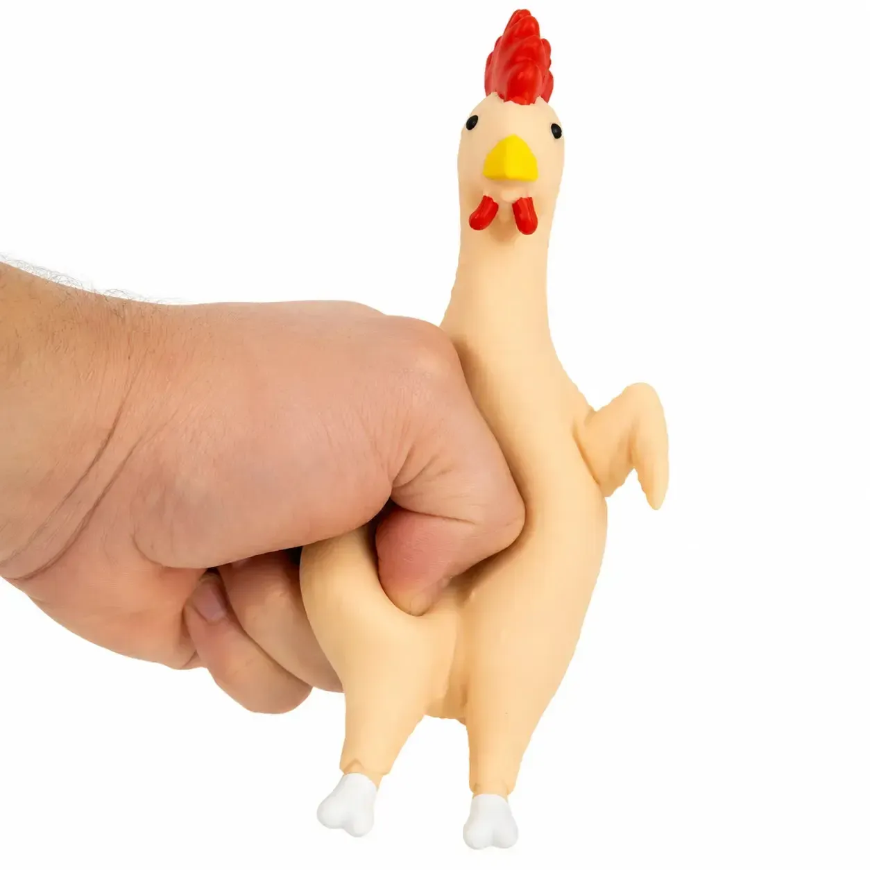 Squeeze Chicken Stress Toy | Funny Squishy Chicken | Sand-Filled Fidget Toy for Kids & Adults | Stress Relief, Desk, Office, Home, Party Gag Gift - Wonderland Workshop - Image 7