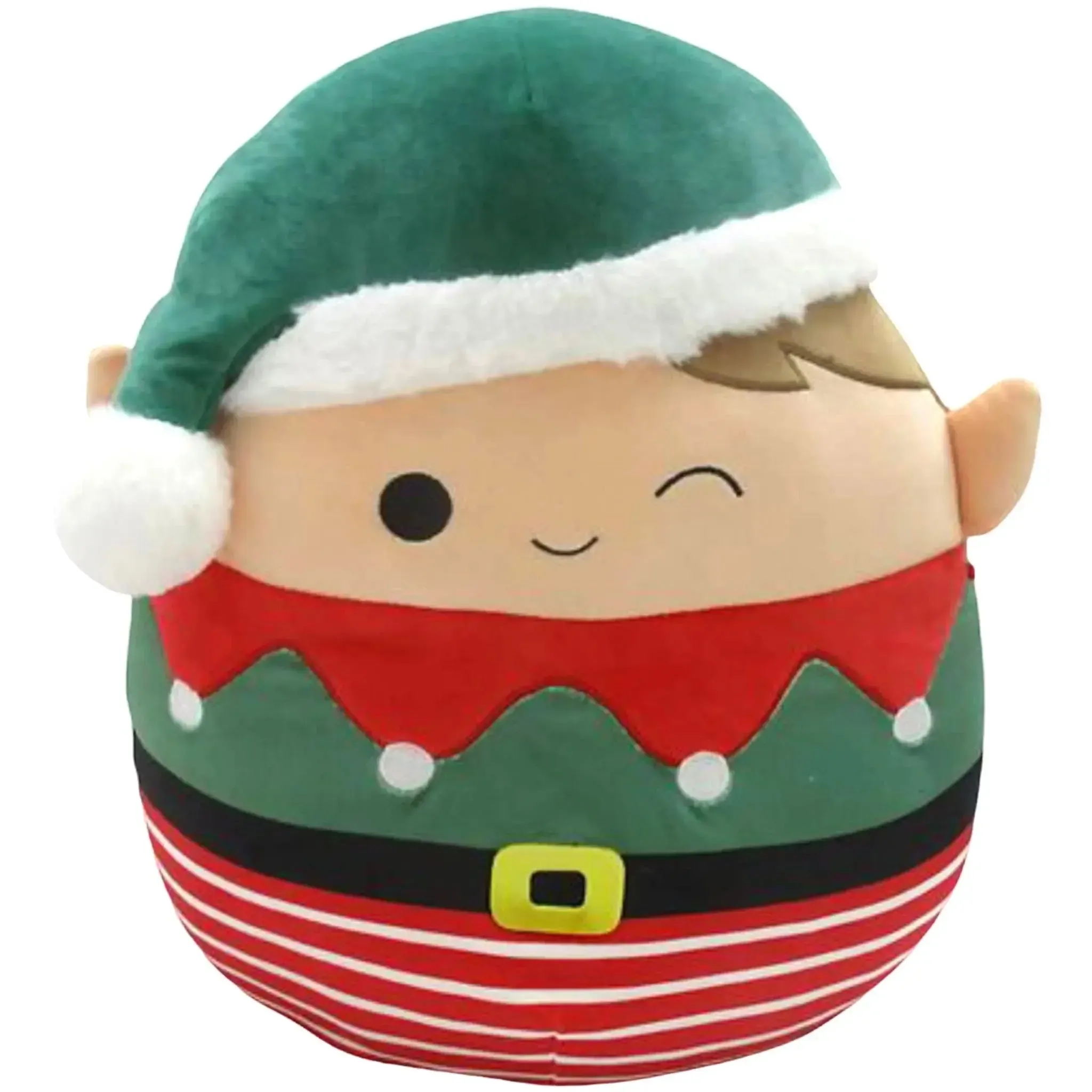 Squishmallows - Christmas Edition Jangle the Elf with Green Hat & Red Striped Outfit Plush (5") - Kellytoy - (2021)