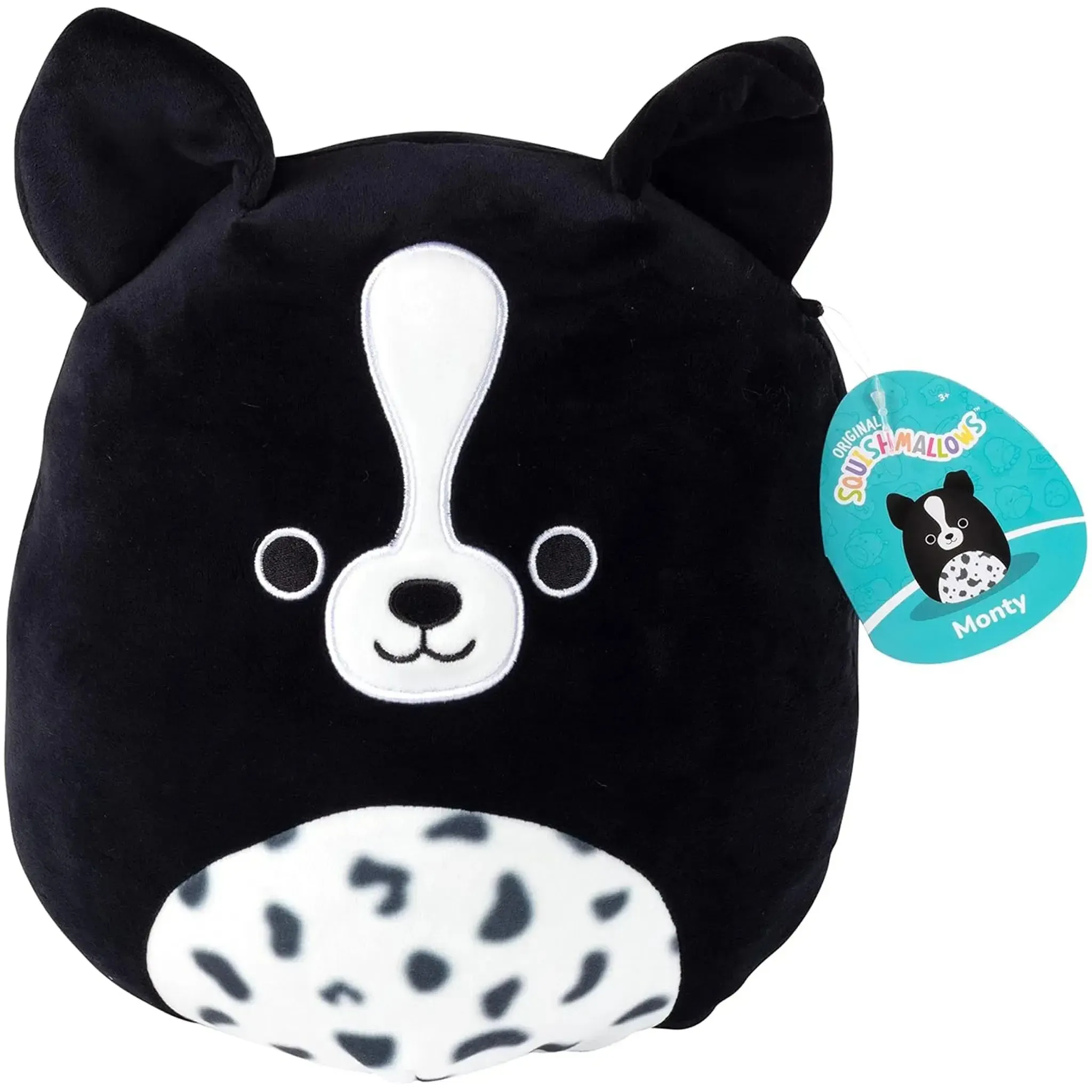 Squishmallows - Monty the Black & White Border Collie Dog Plush (5") - Jazwares - (2022)