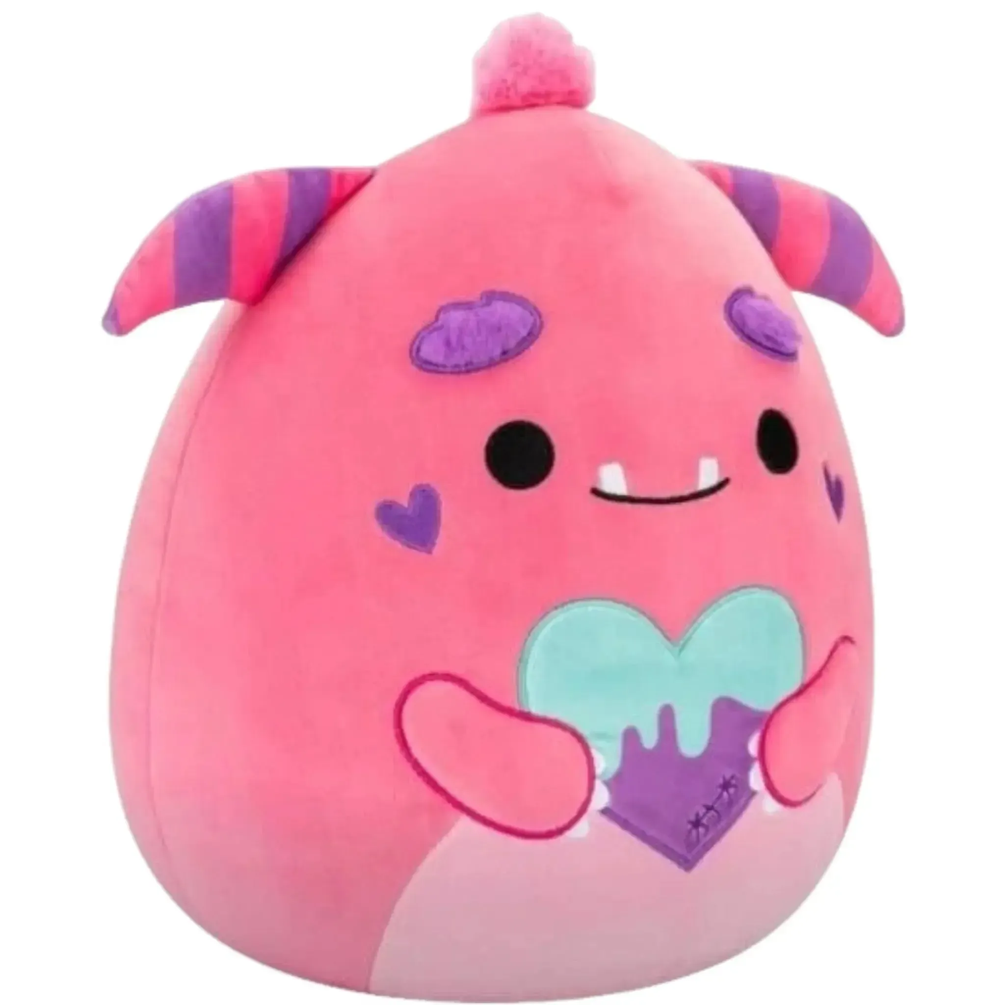 Squishmallows - Valentine’s Edition Purple Heart with Teal Drip Mont Plush (12") - Jazwares - (2024) - Image 4