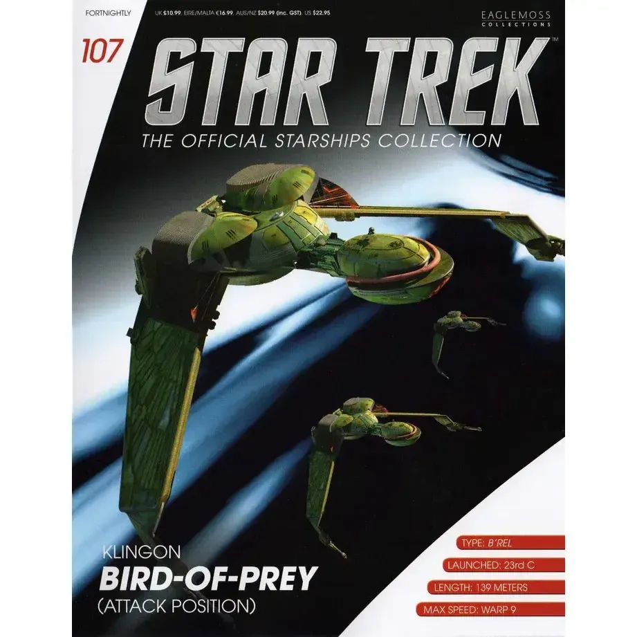Star Trek - Attack Position Klingon Bird-of-Prey Ship Figure (5") - Eaglemoss - The Official Starships Collection Series - Image 3