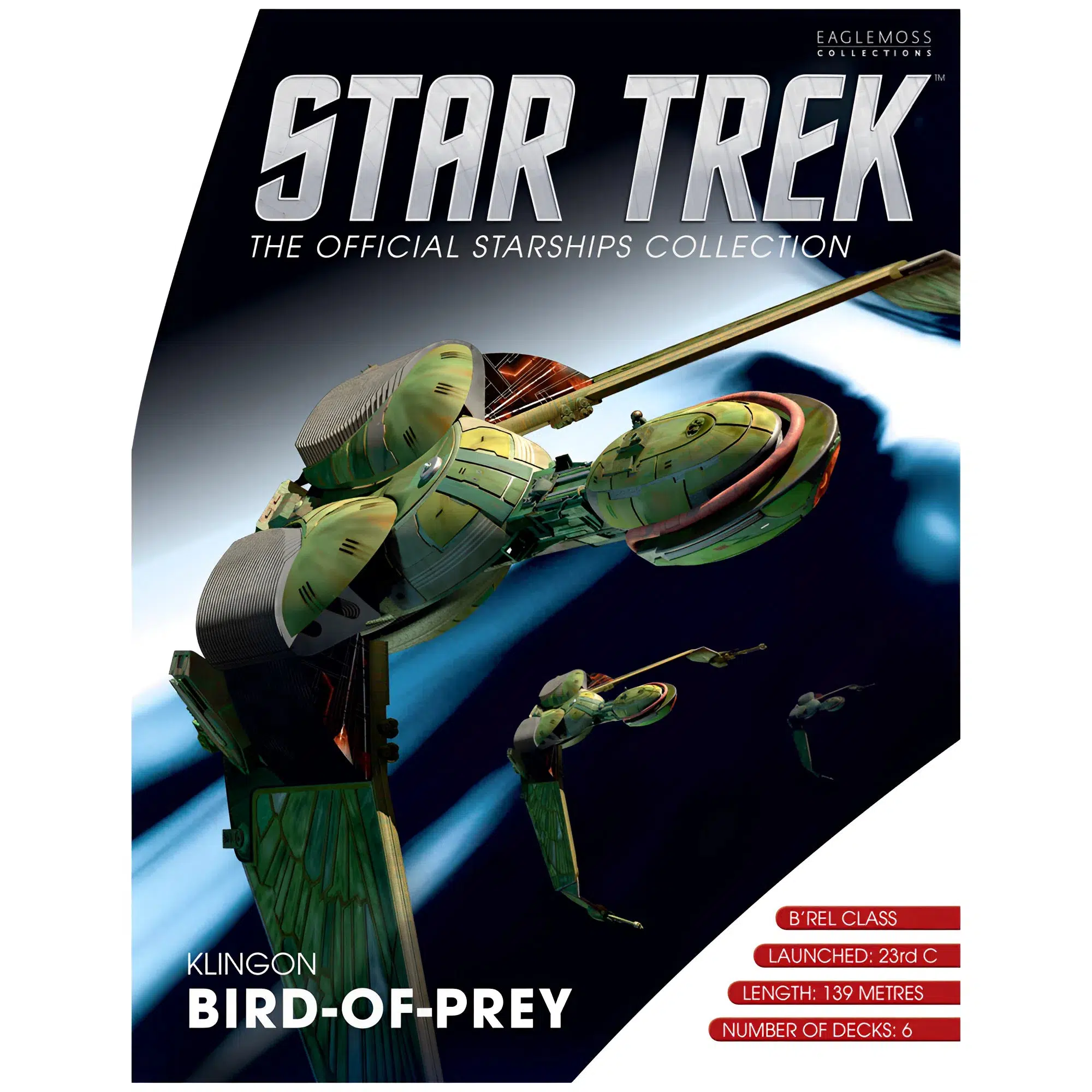 Star Trek - Klingon Bird-of-Prey Ship Figure (5") - Eaglemoss - The Official Starships Collection Series - Image 3