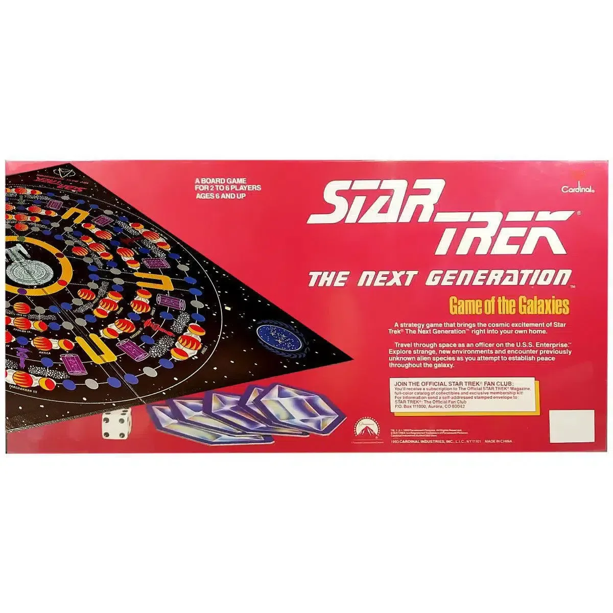Star Trek: The Next Generation [Game of the Galaxies] - Strategy Exploration Board Game for Family, and Adults (2-6 Players, Ages 6+) - Cardinal Industries - (1993) - Image 3