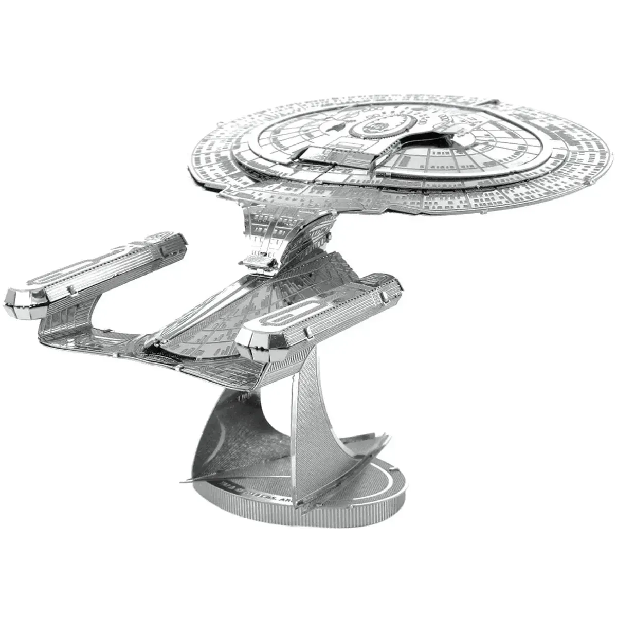 Star Trek: The Next Generation - Unpainted USS Enterprise NCC-1701-D Ship Figure Model Kit (Steel, Moderate Difficulty) - Fascinations - Metal Earth Series - Image 6