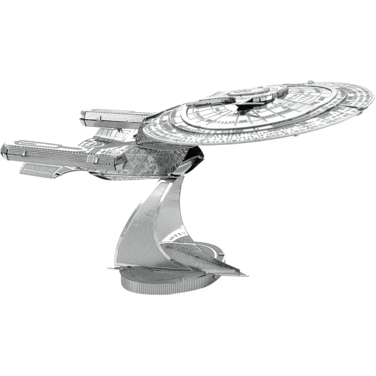 Star Trek: The Next Generation - Unpainted USS Enterprise NCC-1701-D Ship Figure Model Kit (Steel, Moderate Difficulty) - Fascinations - Metal Earth Series - Image 7