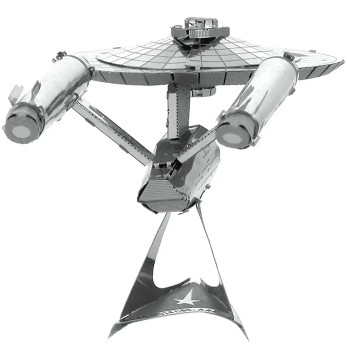 Star Trek - Unpainted USS Enterprise NCC-1701 Ship Figure Model Kit (Steel, Challenging Difficulty) - Fascinations - Metal Earth Series - Image 5