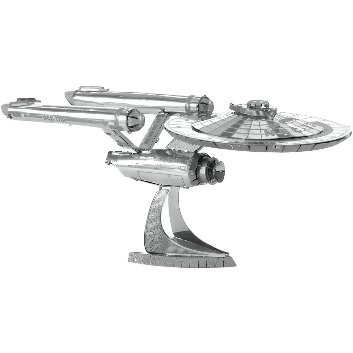 Star Trek - Unpainted USS Enterprise NCC-1701 Ship Figure Model Kit (Steel, Challenging Difficulty) - Fascinations - Metal Earth Series - Image 7
