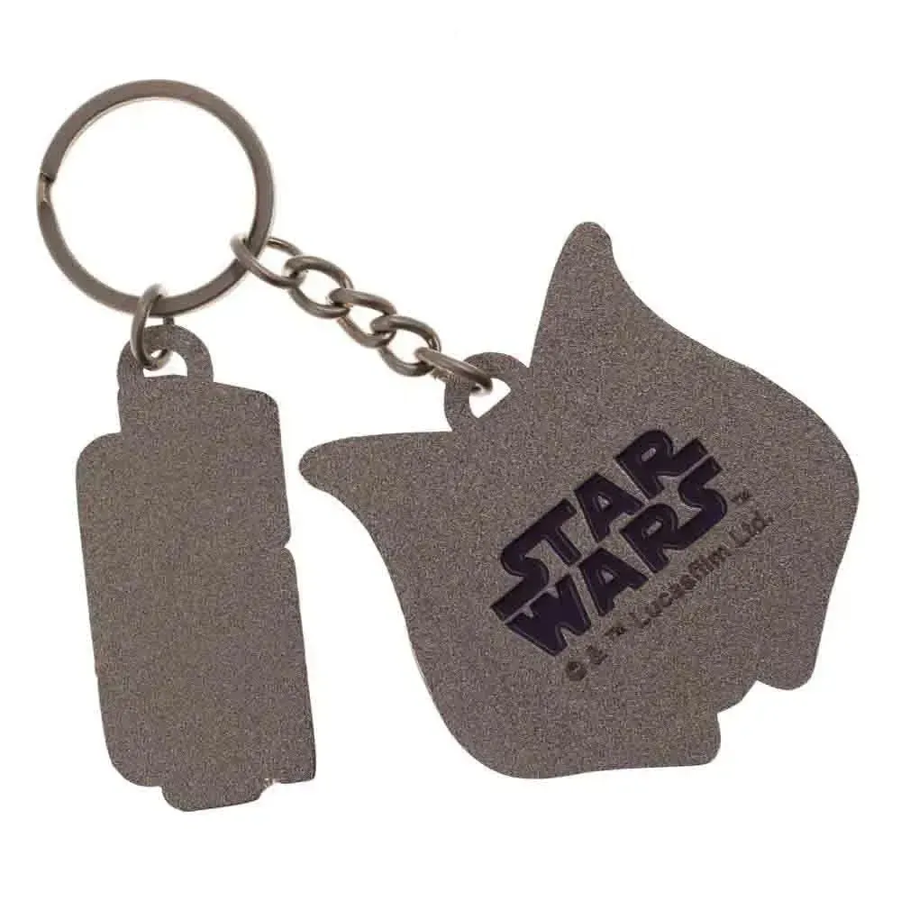Star Wars - Ahsoka Tano & Star Wars Logo Keychain (Metal) - Bioworld - Image 2