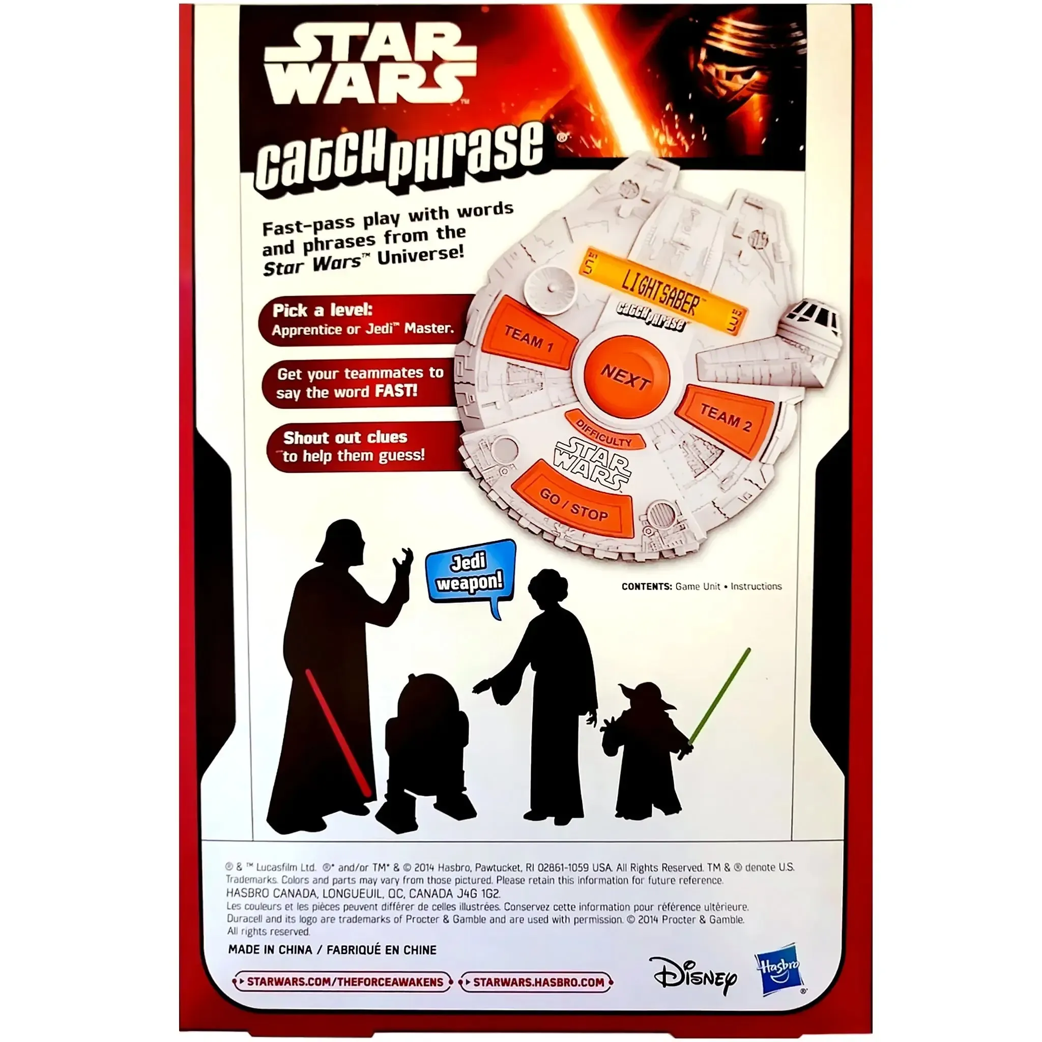 Star Wars - Catch Phrase Electronic Handheld Game - Hasbro Gaming - (2014) - Image 3