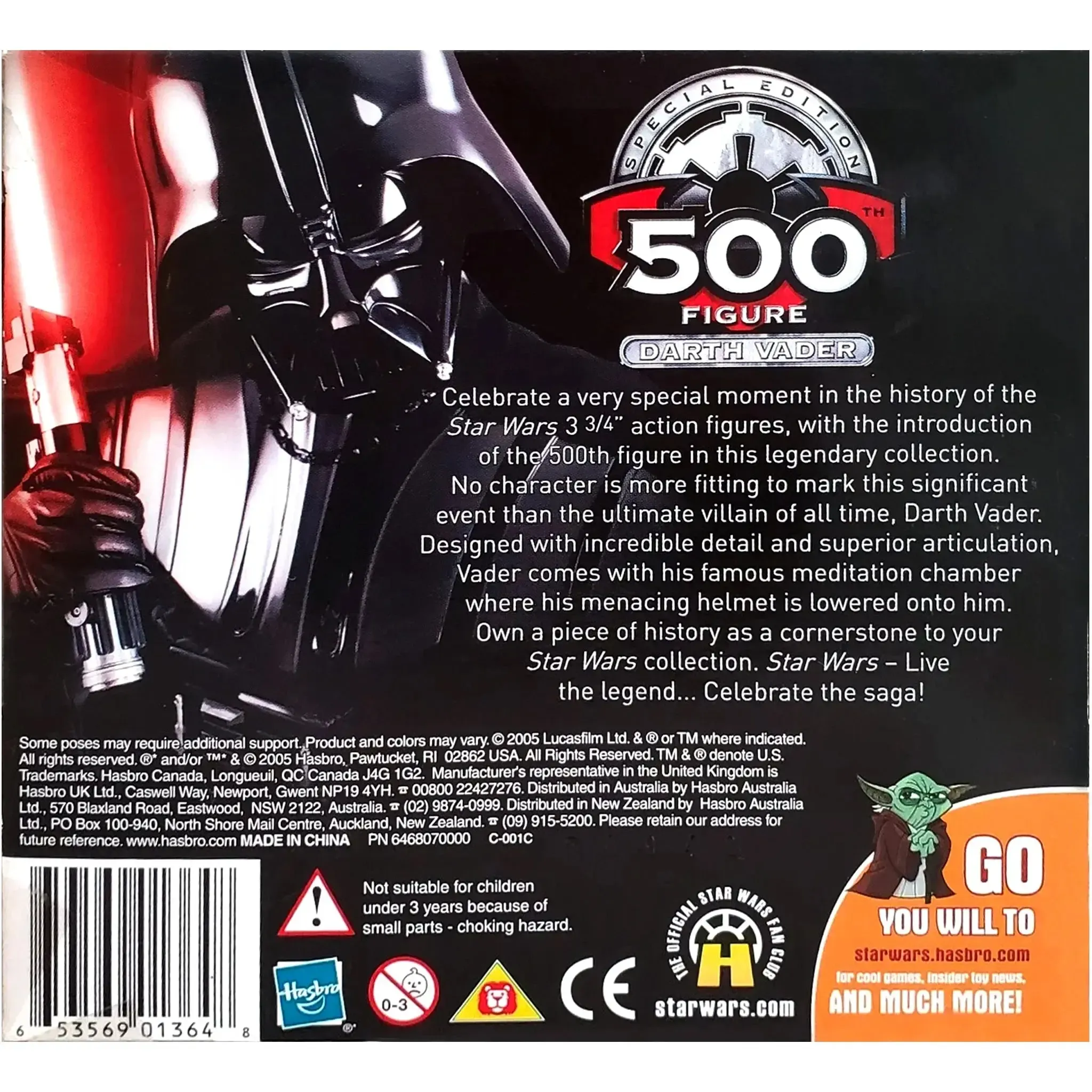 Star Wars - Darth Vader Action Figure (3.75") - Hasbro - 500th Figure Special Edition - (2005) - Image 2