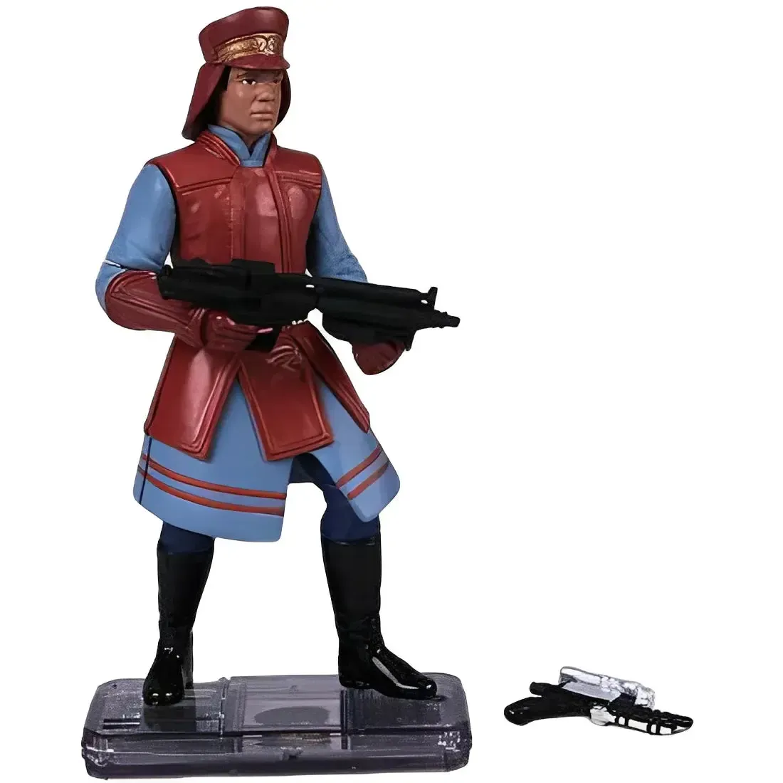 Star Wars: Episode I [The Phantom Menace] - Captain Panaka with Blaster Pistol and Rifle Action Figure (3.75") - Hasbro - CommTech Chip Series Collection 2 (1999) - Image 2