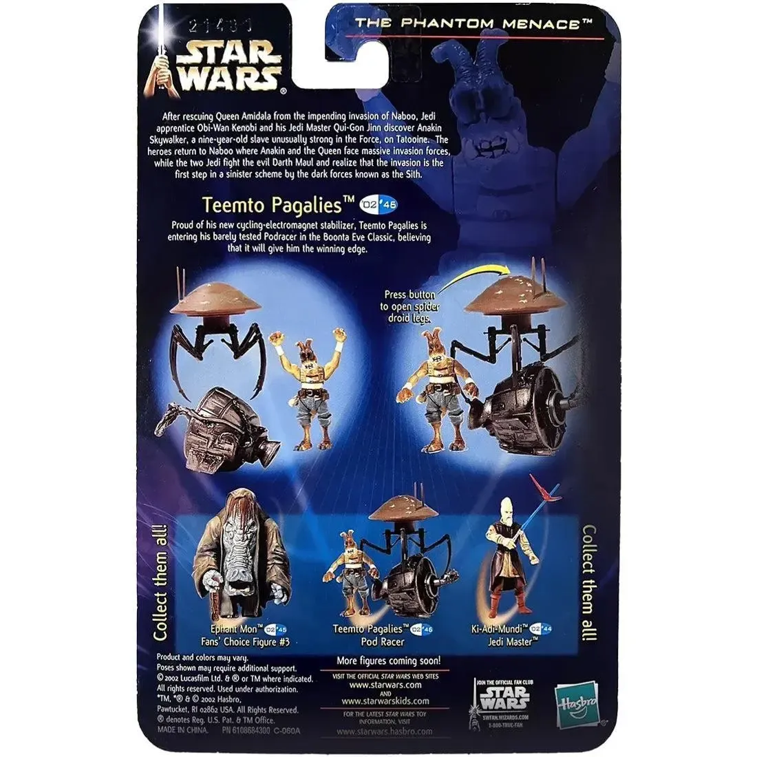 Star Wars: Episode I [The Phantom Menace] - Pod Racer Teemto Pagalies Action Figure (3.25") - Hasbro - Collection 2, #46 (2002) - Image 3