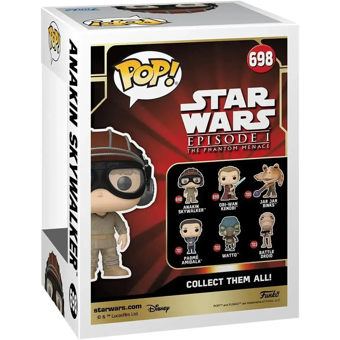 Star Wars: Episode I [The Phantom Menace] - Podracer Anakin Skywalker Bobble-Head Figure (4") - Funko - Pop! Series (698), Star Wars: The Phantom Menace 25th Anniversary Edition - Image 3