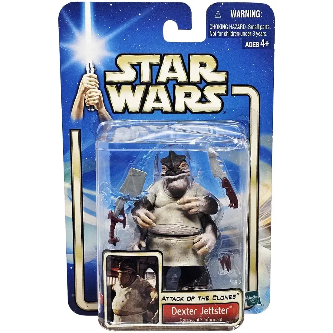 Star Wars: Episode II [Attack of the Clones] - Coruscant Informant Dexter Jettster Action Figure (3.75") - Hasbro - Collection 2, #16 (2002)